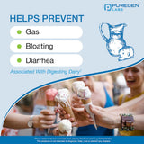 P Puregen Labs Dairy Rescue Lactase Enzyme tablet close-up