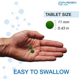 P Puregen Labs Ferrous Gluconate Iron Supplement 324mg tablets on a wooden table