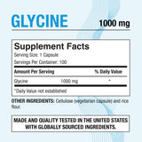 P Puregen Labs Glycine 1000mg bottle side view