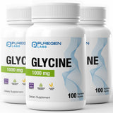 P Puregen Labs Glycine 1000mg vegetarian capsules front view
