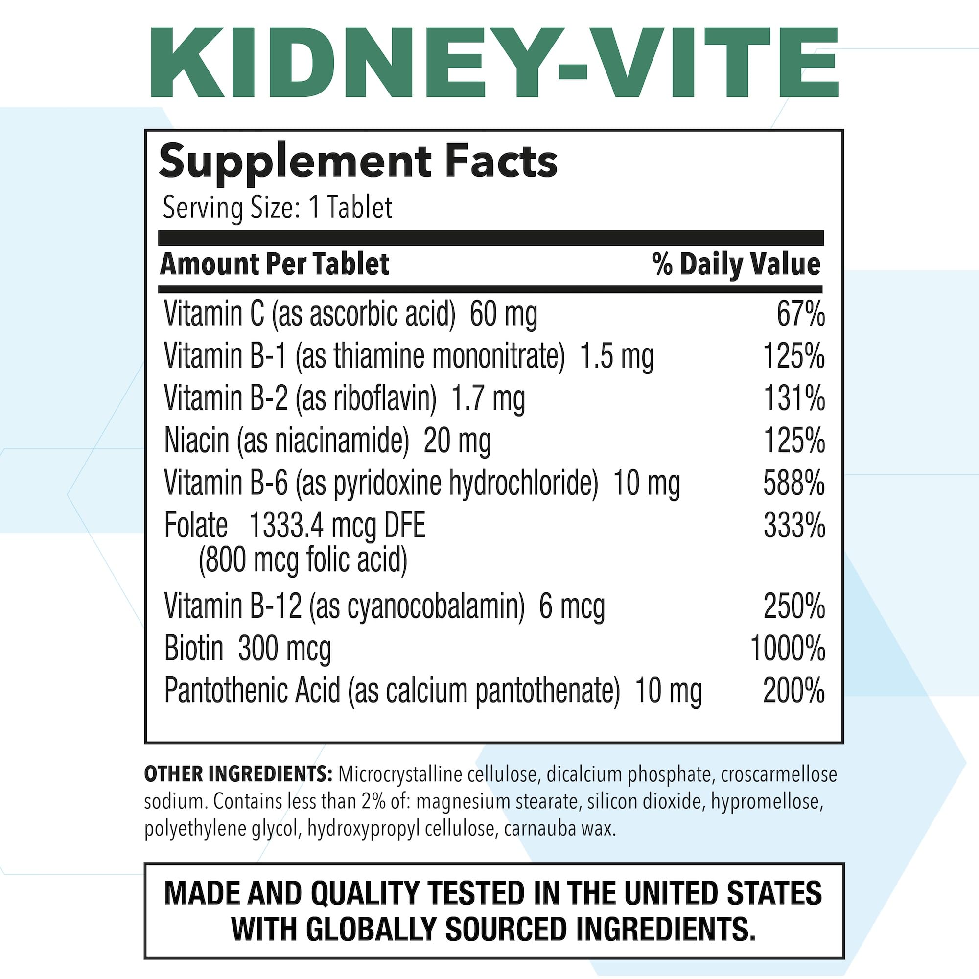 P Puregen Labs Kidney-Vite Multivitamin side view