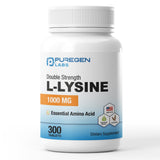 P Puregen Labs L-Lysine 1000mg tablets front view