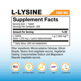 P Puregen Labs L-Lysine supplement bottle side view