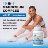 P Puregen Labs Magnesium Complex 10-in-1 supplement label close-up