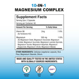 P Puregen Labs Magnesium Complex 10-in-1 supplement side view