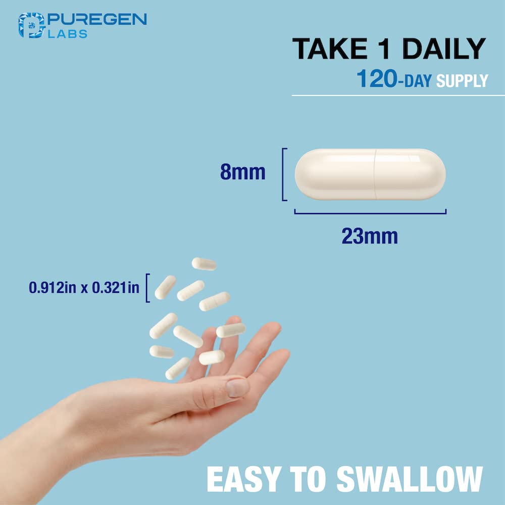 P Puregen Labs Magnesium Glycinate 500mg nutritional information