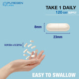 P Puregen Labs Magnesium Glycinate 500mg nutritional information