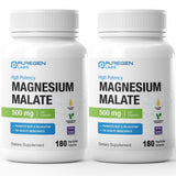 P Puregen Labs Magnesium Malate 500 mg supplement front view