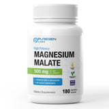 P Puregen Labs Magnesium Malate 500 mg supplement front view