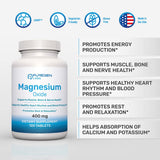P Puregen Labs Magnesium Oxide 400mg Capsules bottle on a table