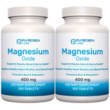 P Puregen Labs Magnesium Oxide 400mg Capsules front view