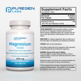 P Puregen Labs Magnesium Oxide Capsules side view with label