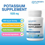 P Puregen Labs Potassium Bicarbonate Supplement capsule close-up