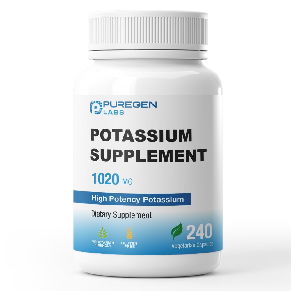 P Puregen Labs Potassium Bicarbonate Supplement front view