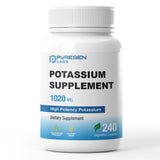 P Puregen Labs Potassium Bicarbonate Supplement front view