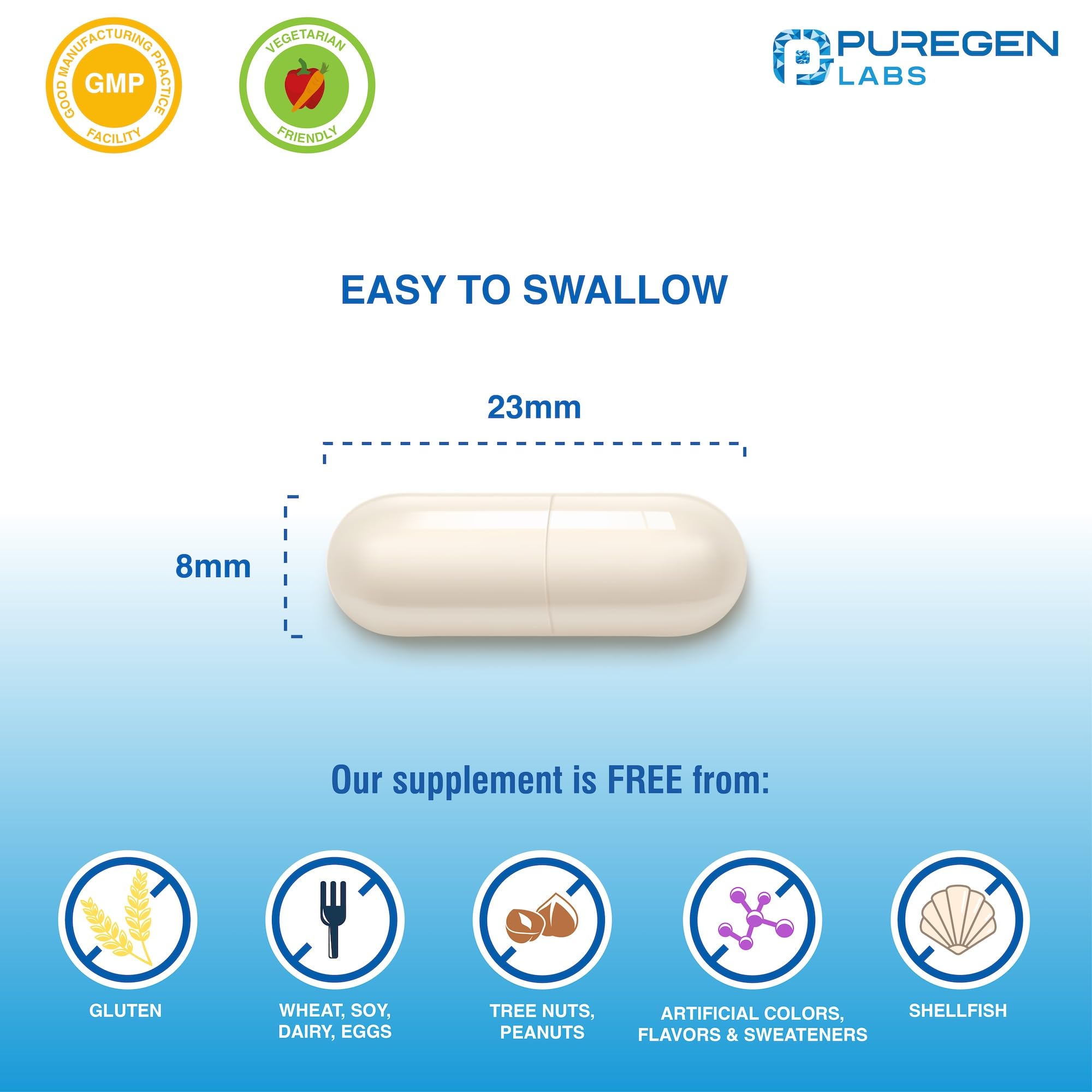 P Puregen Labs Potassium Bicarbonate Supplement with measuring spoon