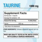P Puregen Labs Taurine 1000mg vegetarian capsules side view