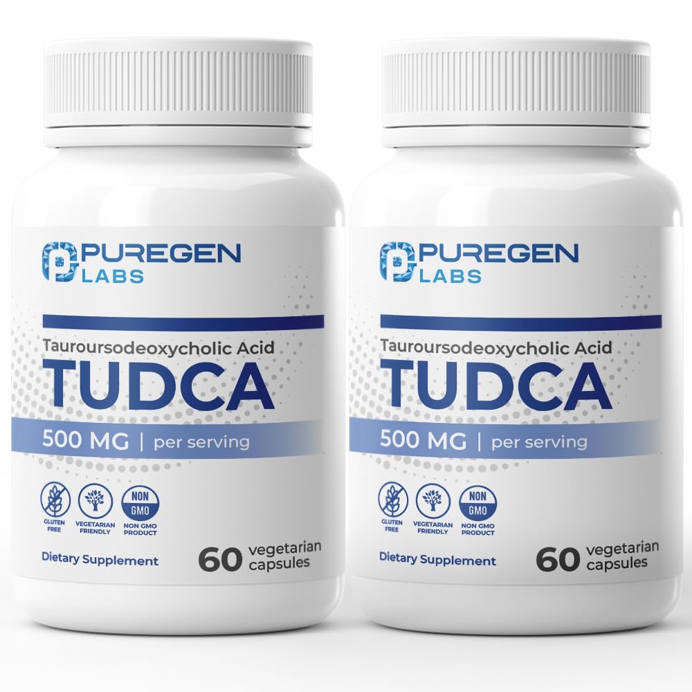 P Puregen Labs TUDCA Bile Salts Liver Supplement front view