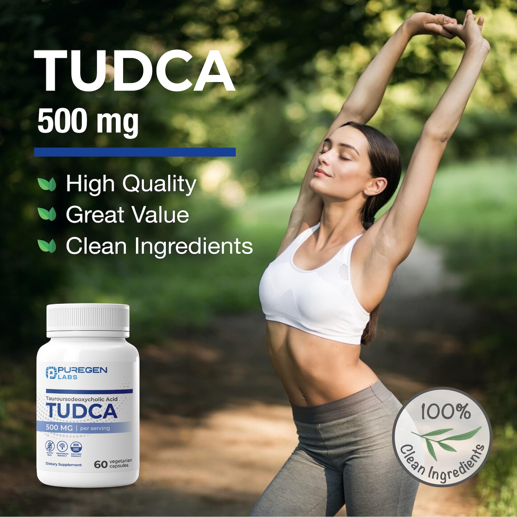 P Puregen Labs TUDCA Bile Salts Liver Supplement lifestyle scene