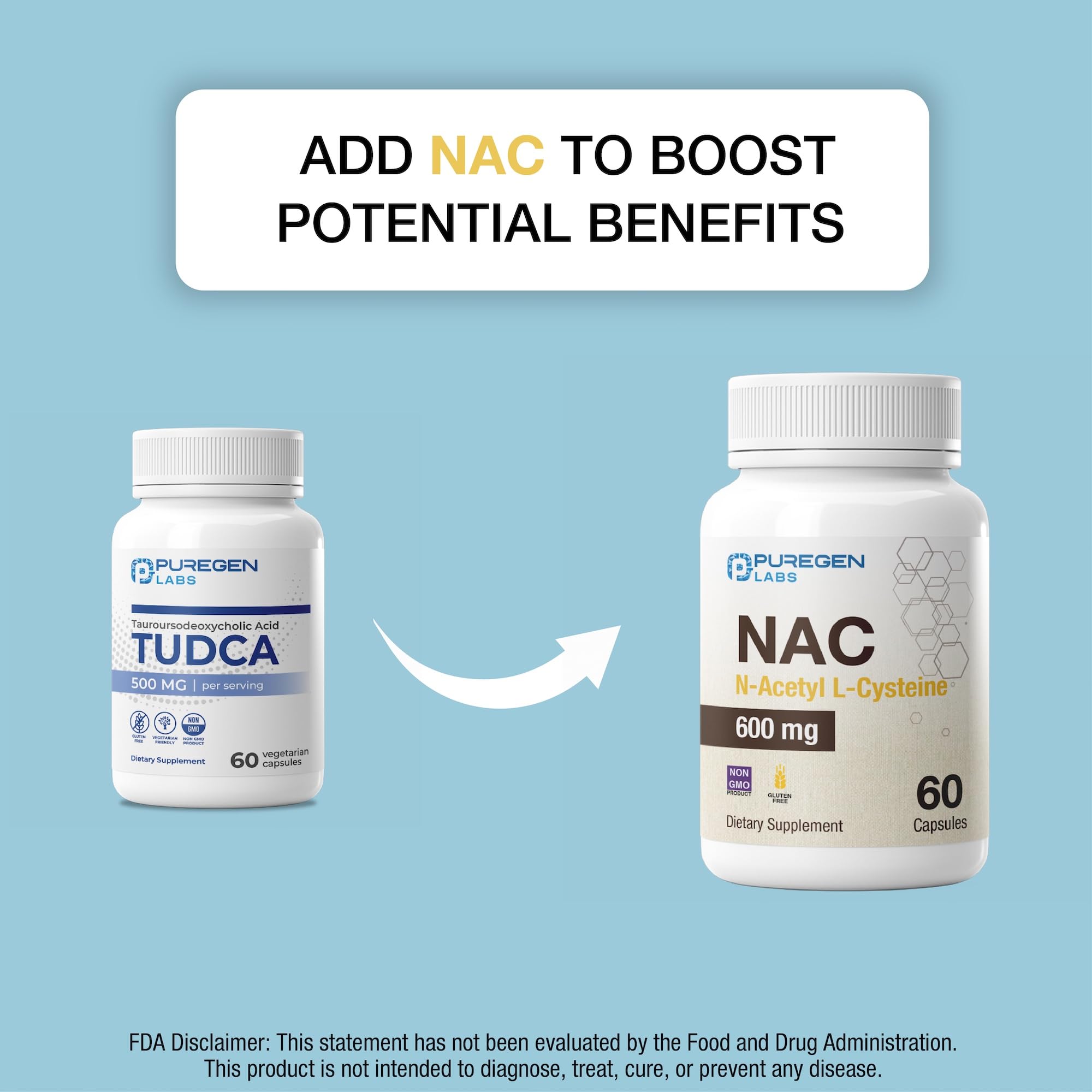 P Puregen Labs TUDCA Bile Salts Liver Supplement product details