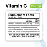 P Puregen Labs Vitamin C 250mg supplement side view
