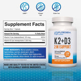 P Puregen Labs Vitamin D3 & K2 Capsules side view
