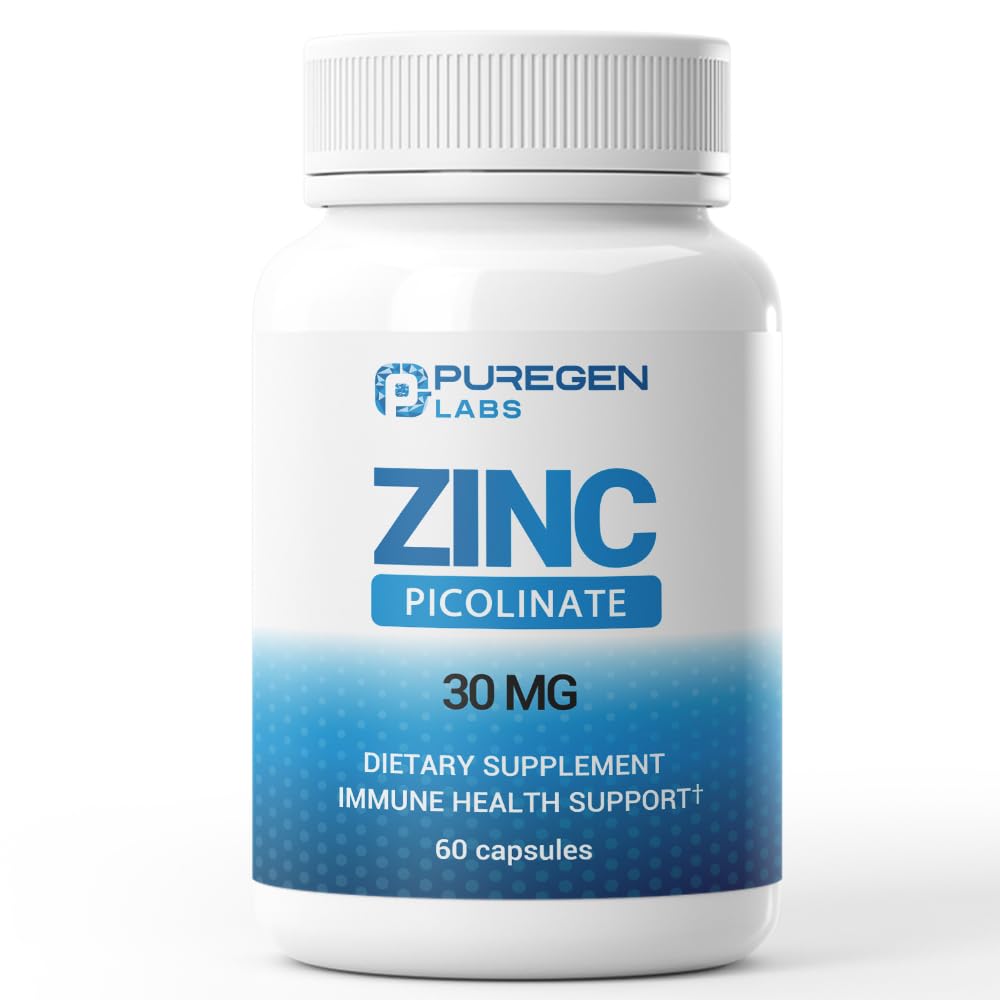 P Puregen Labs Zinc Picolinate 50g supplement front view