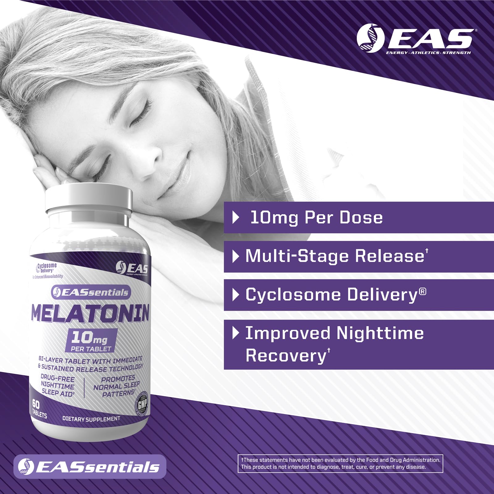 Pack of 60 Experimental and Applied Sciences Melatonin Tablets