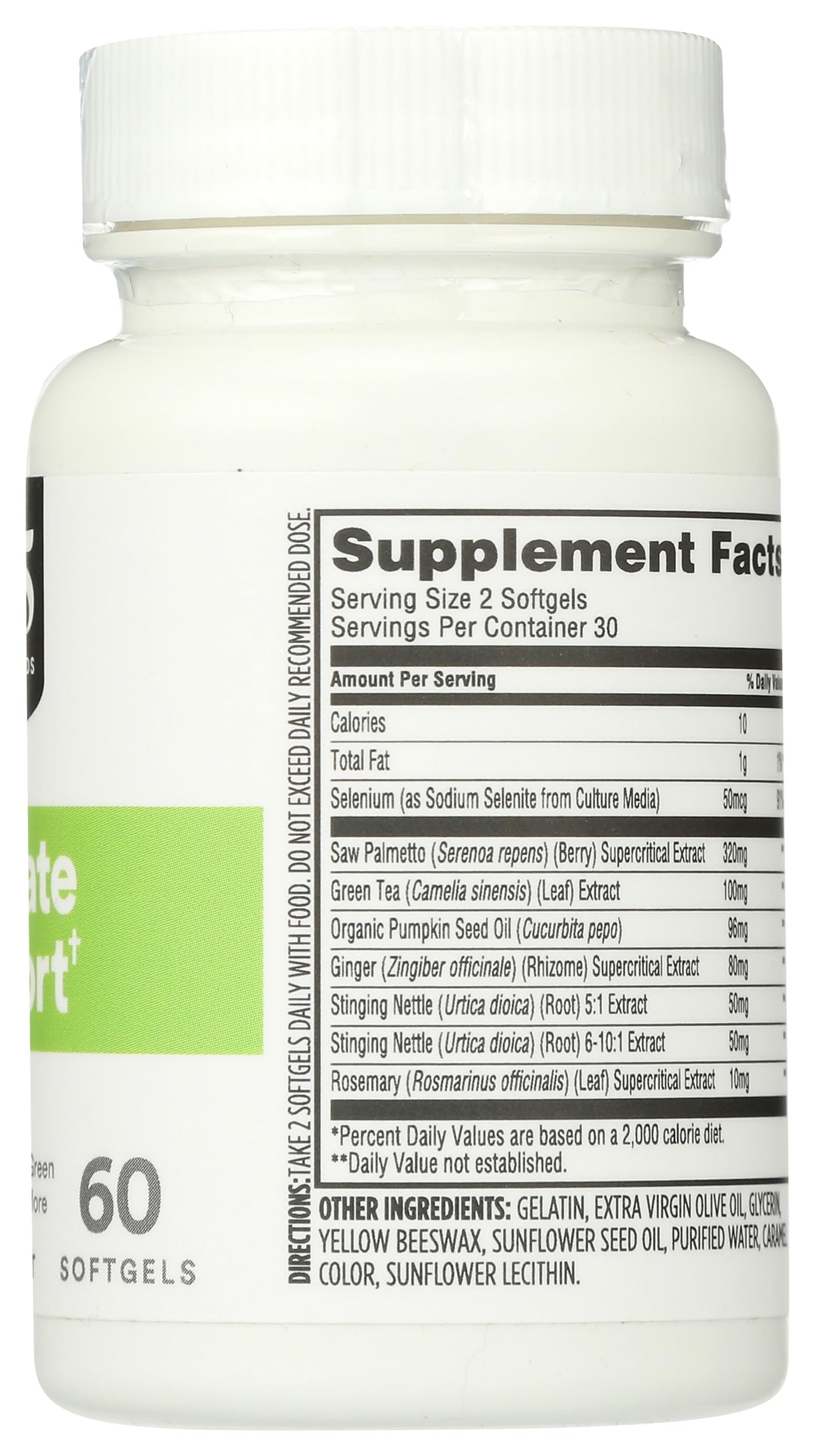 Packaging of 365 by Whole Foods Market Saw Palmetto supplement