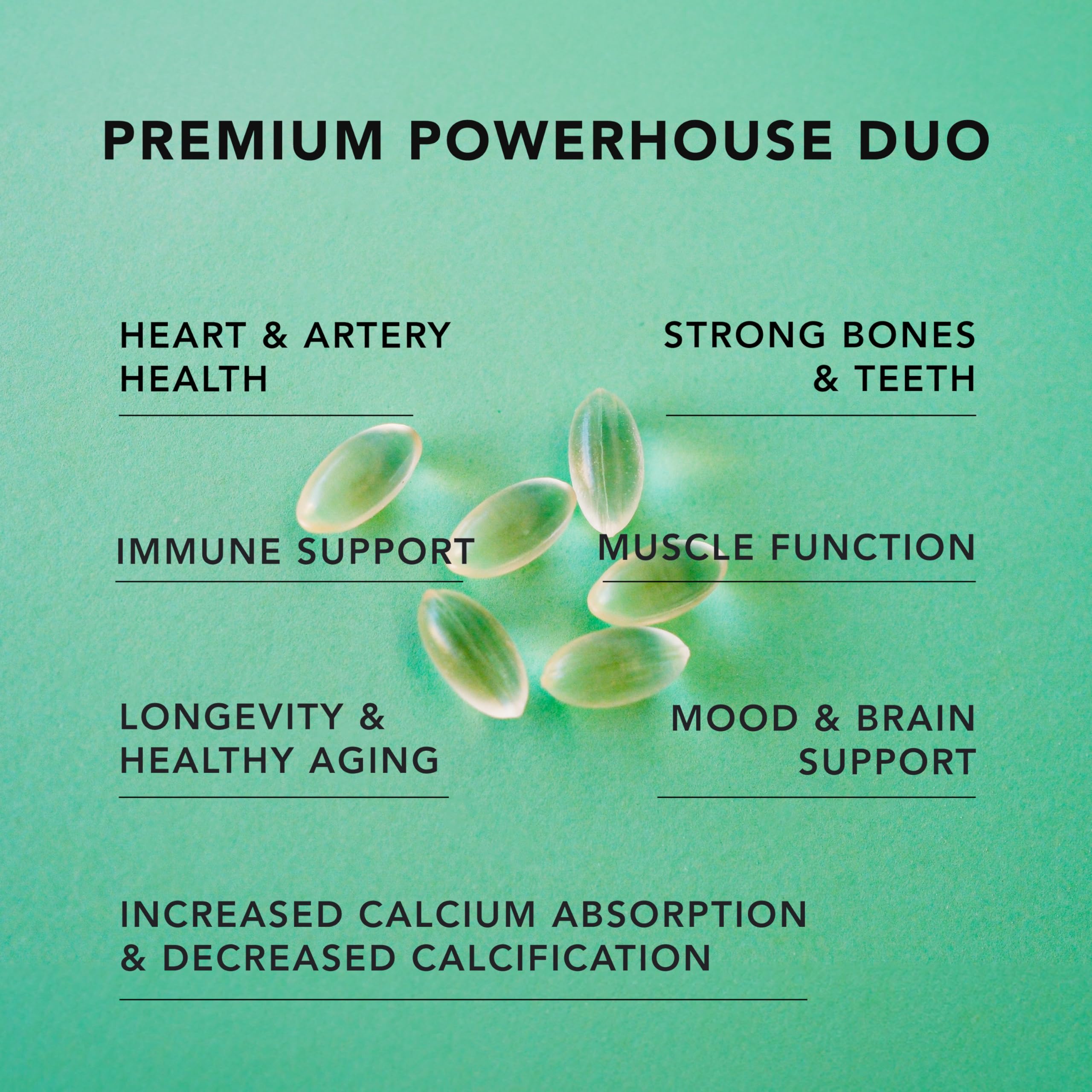 Packaging of AMANDEAN Vitamin D3 + K2 Vegan Softgels