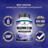 Packaging of American Standard Melatonin 25mg Chewable Tablets