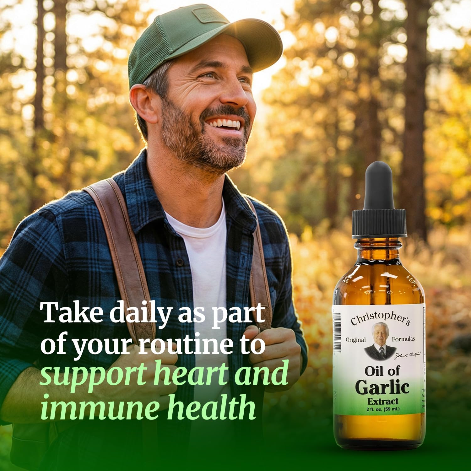 Packaging of Christopher's Original Formulas Garlic Oil Extract
