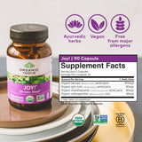 Packaging of ORGANIC INDIA Joy! Organic Bacopa Monnieri 90 Vcaps