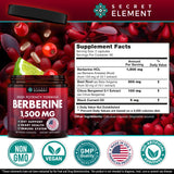 Packaging of Secret Element Black Currant Oil 1500mg vegan capsules