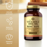 Packaging of Solgar Vitamin C 1000 mg with Rose Hips