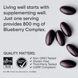 Packaging of Sports Research Blueberry Fruit Complex softgel capsules
