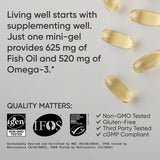 Packaging of Sports Research Omega-3 Fish Oil Mini Gels
