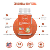 Packaging of Via Natura Organics Omega-3 Fish Oil softgels