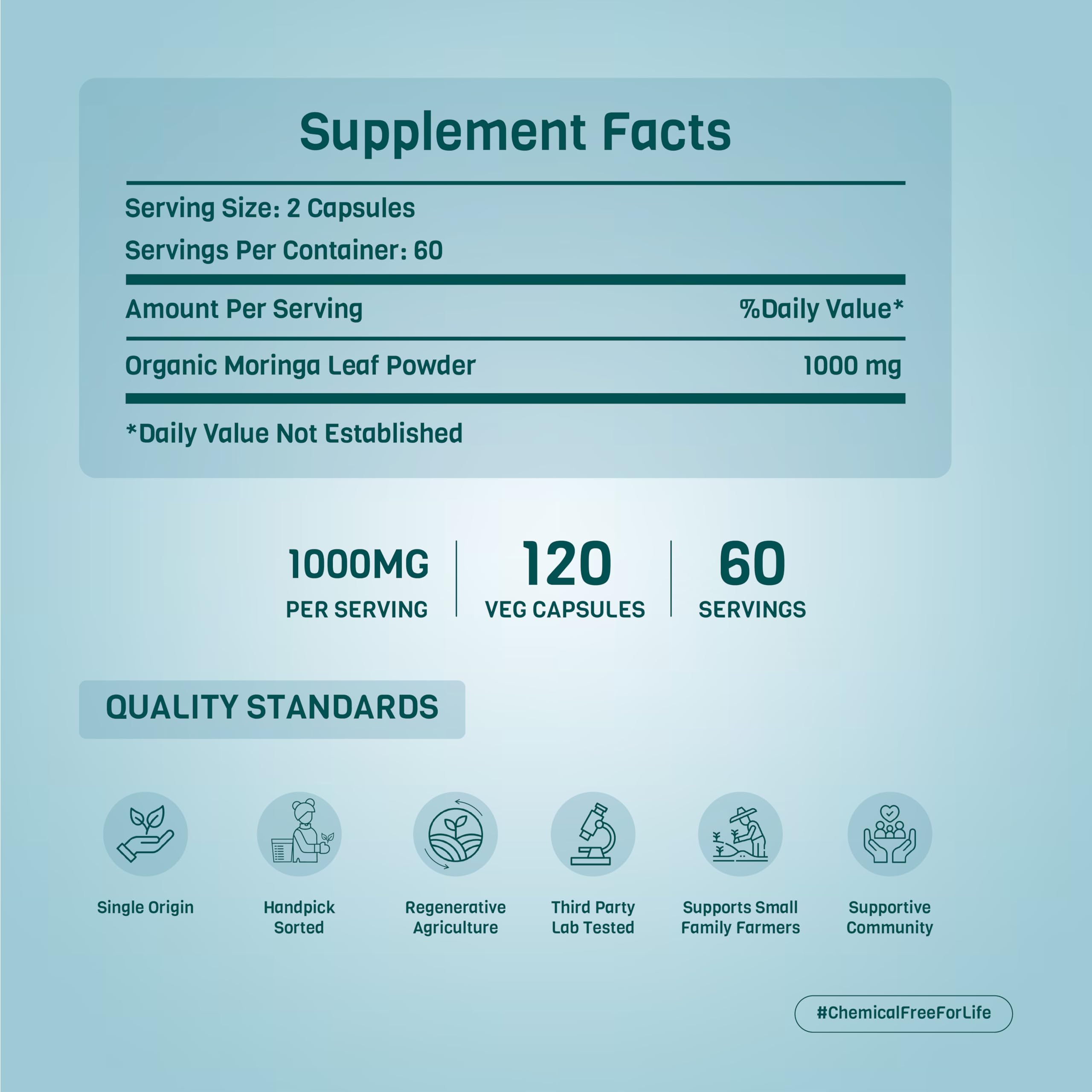 PADMURA Moringa Supplement on a wooden table