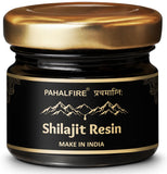 PahalFire Shilajit Gold-Grade Himalayan Resin 20g glass jar front view