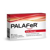 Palafer Iron Supplement Capsules back view with ingredient list