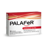 Palafer Iron Supplement Capsules opened showing individual capsules