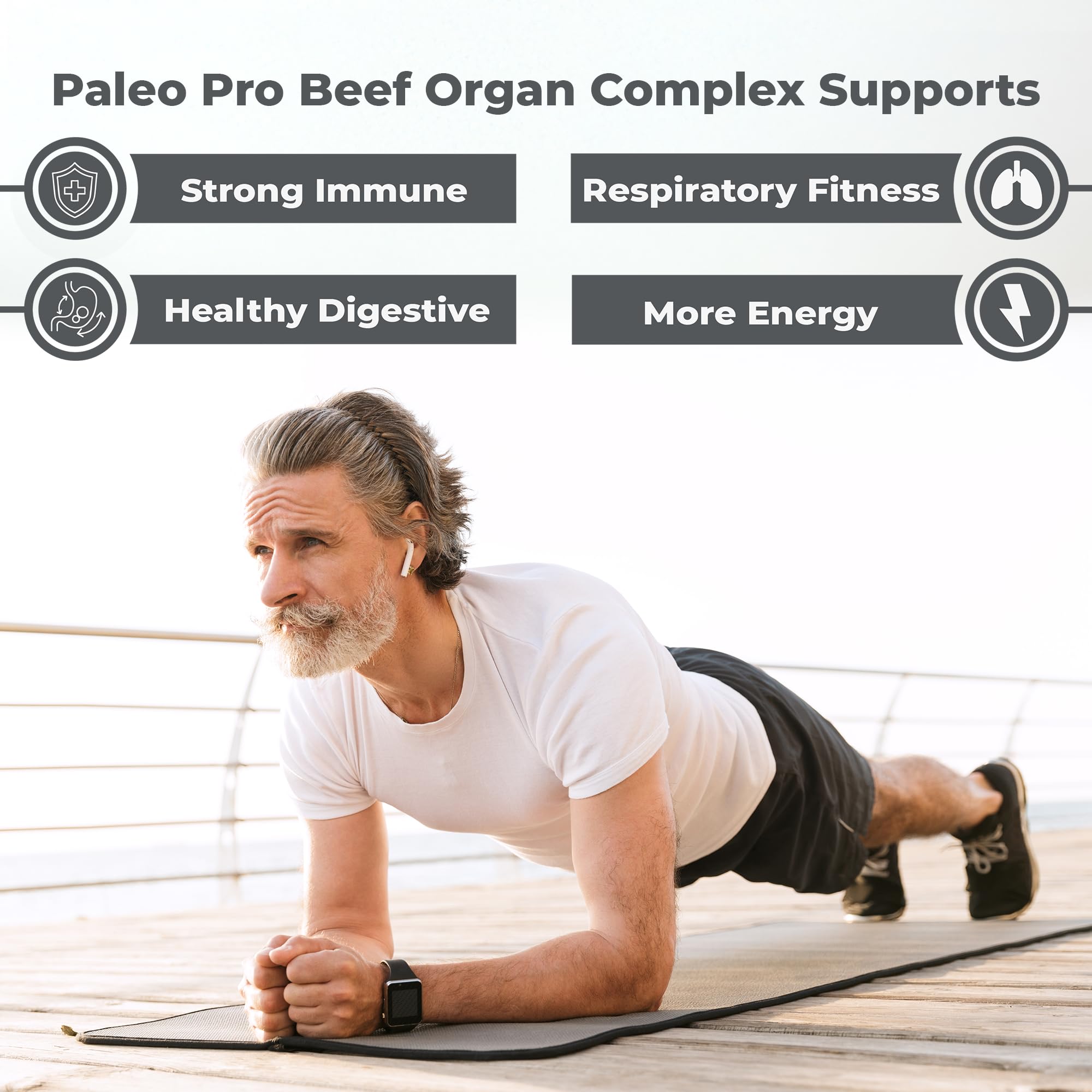 Paleo Pro Beef Organs Capsules showing bottle cap
