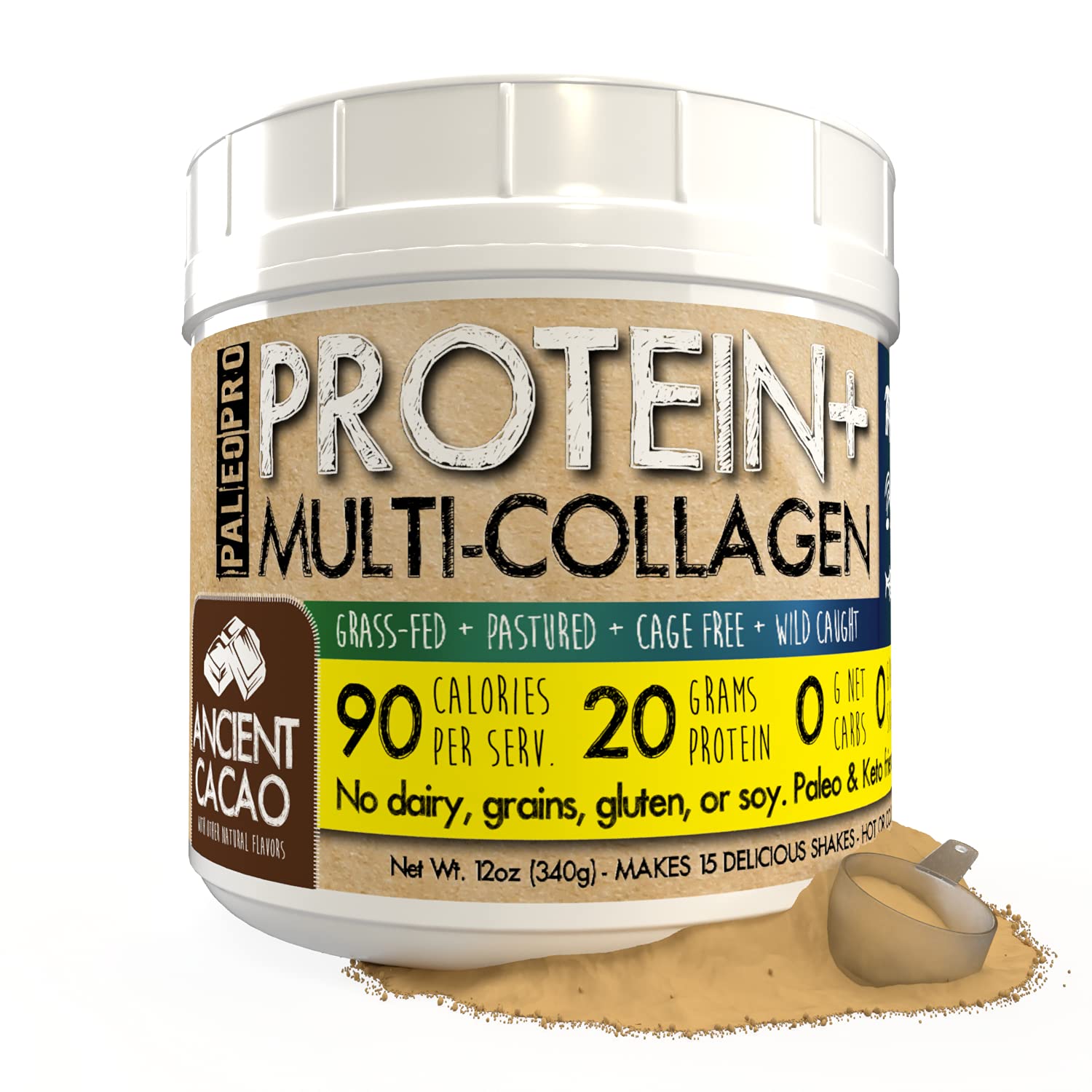 Paleo Pro Collagen Protein Powder 358g front view