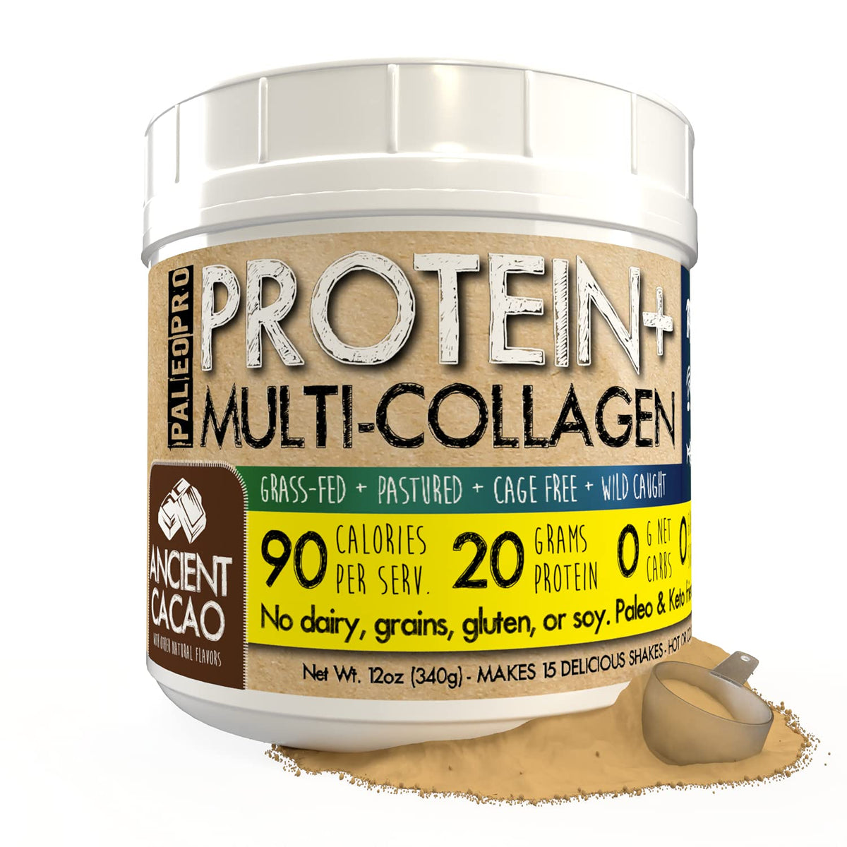 Paleo Pro Collagen Protein Powder 358g front view