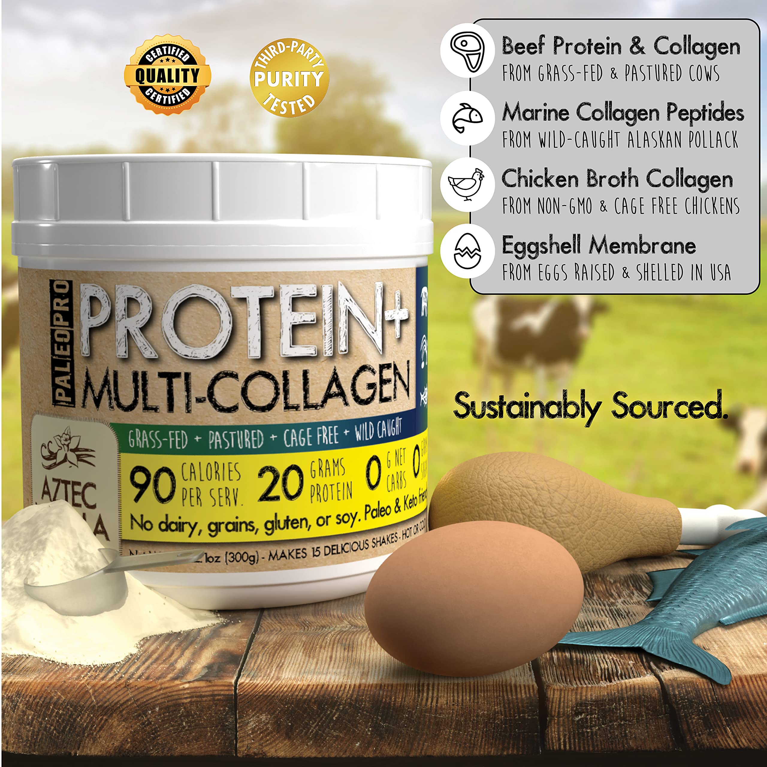 Paleo Pro Collagen Protein Powder in a kitchen setting