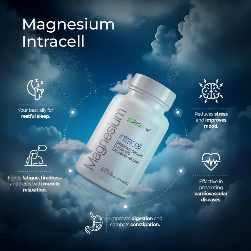 Paleolf Magnesium Intracell 500mg supplement capsule close-up