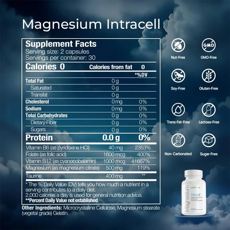 Paleolf Magnesium Intracell 500mg supplement ingredients list