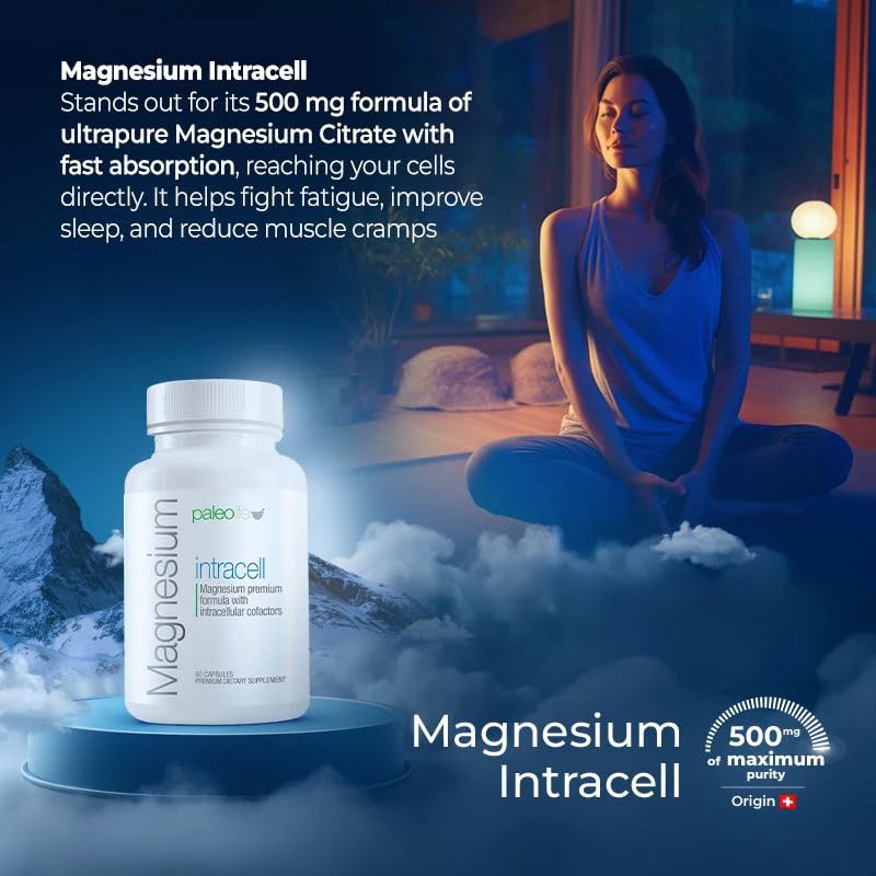 Paleolf Magnesium Intracell 500mg supplement side view