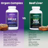 Paleovalley Grass-Fed Organ Complex ingredients list on packaging